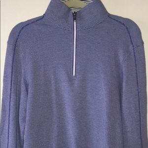 Robert Graham Blue Purple Quarter Zip Pullover